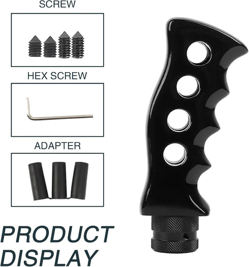 Pack-1 Car Knife Shift Knob, Personalized Easy-to-Grip Curved Shift Lever with Adapter Screw Wrench, Resin Metal Modified Shift Handle, Universal ...