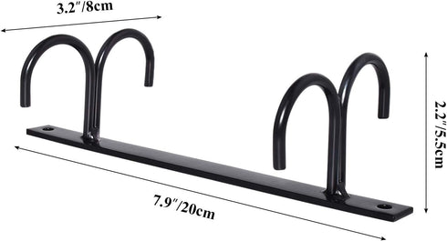 Mocoum Under Cabinet Mug Rack, Rustic Mug Organizer Rack Cup Holder Under Shelf Hanging Hooks Rack for Mugs, Coffee Cups and Kitchen Utensils Disp...