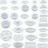Skylety 33 Pieces 1:12 Dollhouse Miniature Decoration Accessory Dollhouse Miniature Kitchen Tableware Plastic Mini Plate Dishes Cups Bowl Set Micr...