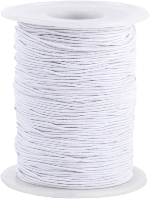 0.8 mm Elastic String Cord Stretchy Bracelet String Beading Thread for Jewelry Making and Bracelet Making, 109 Yards, White...