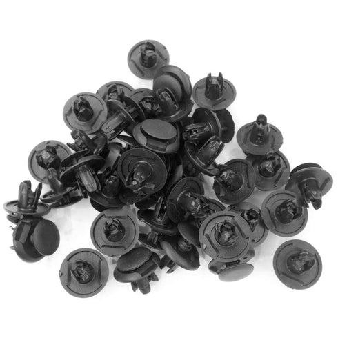 81514-663A 50x Front Fender Bumper Push Type Retainer Clips - Compatible with Honda, GM, Ford, Mitsubishi - Replaces OEM #: 91512-SX0-003, MU00031...