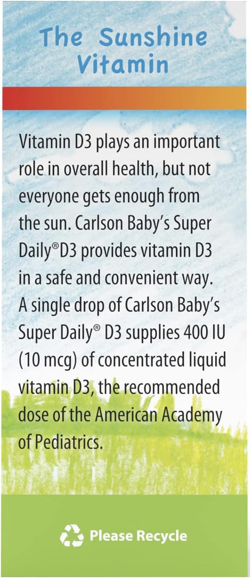 Carlson Laboratories Super Daily D3 for Baby, 0.086 Fl oz...