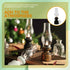 Zerodeko Kerosene Lamp Vintage Flameless Table Lamp Led Kerosene Lantern Clear Hurricane Lamp Battery Operated Nightstand for Bedroom Living Room ...