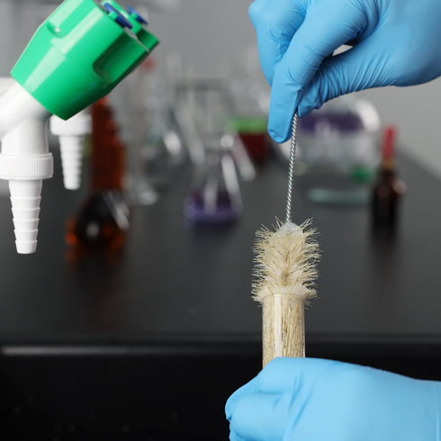 stonylab 10 Pack Tube Brushes, Bristle Test Tube Bottle Wash Cleaning Brushes with Radial Tufted End for Laboratory, Size Assorted...