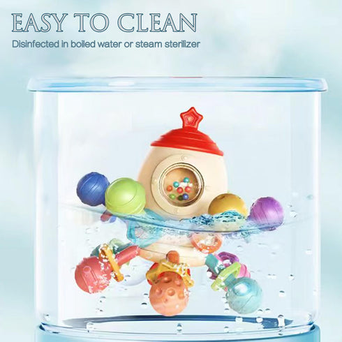 Baby Teething Toys Sensory Infants Toys Baby Teether Rattling Soothing Pacifier Grasping Activities Baby Chew Toys for 6-12-18 Months Boys Girls G...