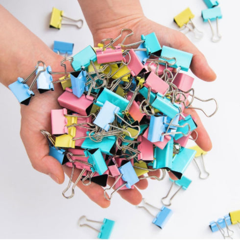 Colourful Binder Paper Clips for Offices, Schools and Homes?1in (48pcs)...