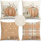RABUSOFA Outdoor Fall Decor Pillow Covers 18x18 Inch,Waterproof Polka Dots Pumpkin Pillow Cases Set of 4,Thanksgiving Decorative Striped Buffalo P...