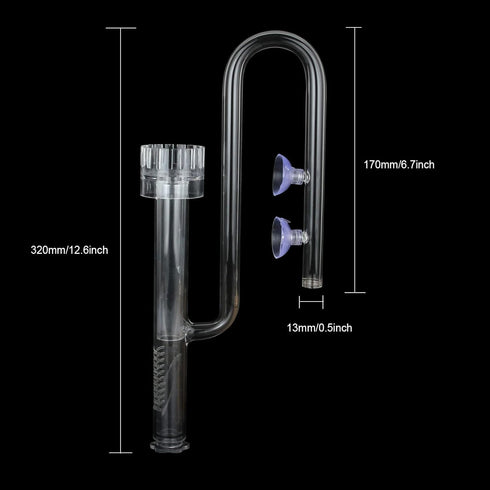Bilindasly Lily Pipe Inflow with Surface Skimmer Aquatic Inflow Set for Aquarium Planted Tank Aquascaping 13mm for 12/16mm(1/2" ID) Tubing...