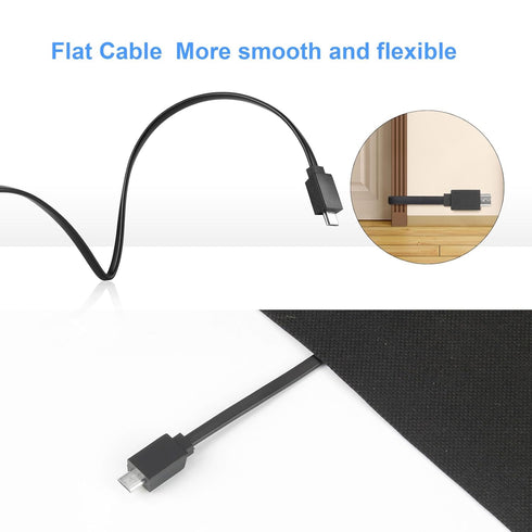 Long Micro USB Cable 25ft - USB to Micro USB Black Cable for PS4 Controller and Security Camera 2pack...