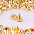 PMLAND 200 Sets/Pairs 9.5mm Gold Cone Spikes Screwback Studs DIY Craft Cool Rivets Punk...