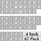 4 Inch Alphabet Letter Stencils for Painting - 62 Pack Letter and Number Stencil Templates for Painting on Wood, Reusable Cursive Numbers and Lett...