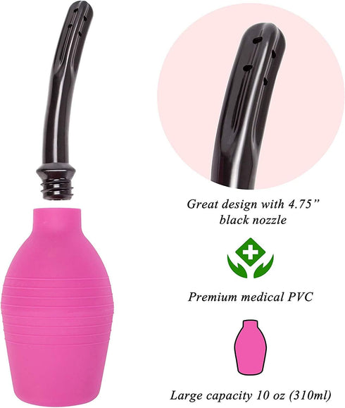 Enema Bulb for Men or Women - Douche Cleaner - 310 ml Capacity (Purple Color)...