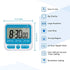 24-Hours Digital Kitchen Timer, Upgraded 12-Hour Display Clock, Big Digits, Loud Alarm, Magnetic Backing Stand, Count-Up & Count Down, Kids Timers...