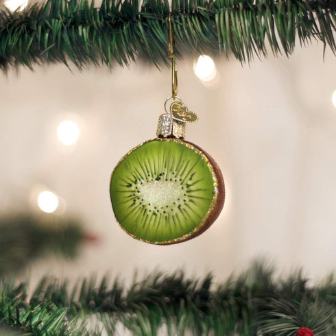 Old World Christmas Kiwi Glass Blown Ornaments for Christmas Tree...