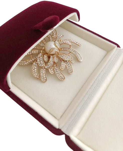 Dark Red Maroon Premium Quality Velvet Jewelry Box Present Case for Brooch Pin Wedding Birthday Present Packaging...