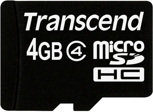 Transcend 4 GB Class 4 microSDHC Flash Memory Card TS4GUSDHC4...