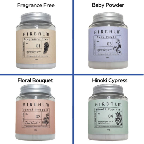 Air Balm Odor Eliminator, Solid Air Fresher, 1 Pack, 5.3 oz. Lasts 90 Days for Room, Kitchen, Bathroom and Wardrobe, BABY POWDERScent (Fragrance F...