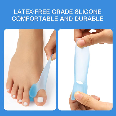 Bunion Corrector, 8 Pack Toe Separators with 2 Loops, Gel Toe Corrector, Big Toe Spacer for Bunion Pain Relief and Overlapping Toe...