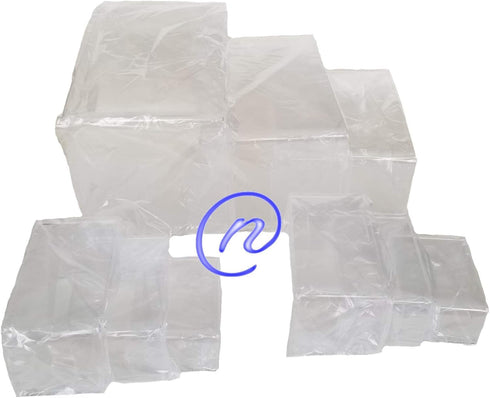 N'ice Packaging® 9 Piece Set - Clear Acrylic Display Risers, Acrylic Clear Riser Set...