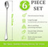 Long Handle Iced Tea Spoon, 9-inch Stainless Steel Cocktail Mixing Stirrers Spoon Coffee Spoon Ice Cream Spoon Bar Cocktail Shaker Spoon Stirrers ...