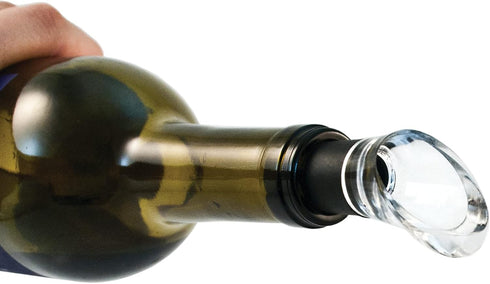 True Deluge Wine Aerator Pourer Spout Fits Most Standard Bottles, Drip Free Reusable Pourers for Wines, Party, Travel, Home Bar Accessories, Set o...