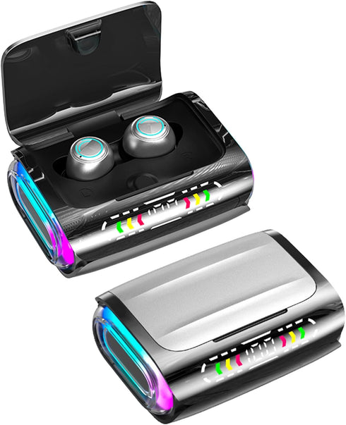 True Wireless Earbuds, 2024 Bluetooth Headphones 5.3 Earbuds, Waterproof Touch Control Ear Buds in-Ear Built-in Mic, with LED Power Display, IP7 W...