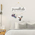 Garneck Grandkids Photo Frame Mini Wooden Hanging Wall Board DIY Listing Note Clips Crafts Grandma's Picture Board Frame with Wooden Clips and Rou...