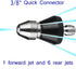 Sewer Jetter Nozzle for Pressure Washer Drain Cleaning Jetter 3/8 Inch 5000 PSI Orifice 6.5...