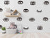 44pcs Eye Pattern Sticker for Girl's Bedroom Eyelash Decals Modern Wall Sicker Baby Girl Removable Wall Decor SK018 (Black)...