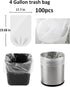 100 Count Small Trash Bags 4 Gallon Small Clear Garbage Bags Strong, Leakage-Free,Unscented Thick for Bathroom, Office, Kitchen Waste Basket Small...