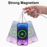 Magnetic Charging Cable 3A Fast Charging(3 Pack,6.6/6.6/6.6ft) 3 in 1 Magnetic Phone Charger with LED Light, Nylon Braided, for Lightning/USB-C/Mi...
