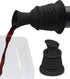 Wine Stopper and Pourer –Black Silicone Two in One Accessory to Serve and Save Wine More Easily by Simply Charmed...