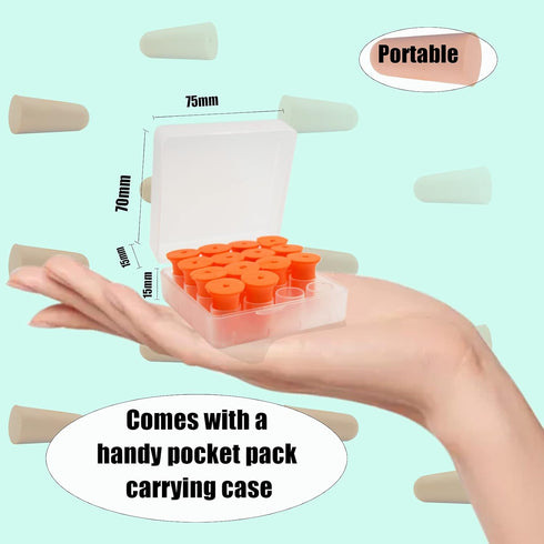 Earplugs,Noise Cancelling Earplugs with Portable PVC Case, Highest NRR 33dB Soft Form Earplugs, Reusable Sound Blocking Earplugs for Snoring, Trav...