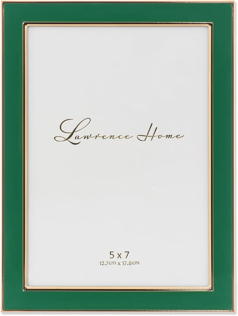 Lawrence Frames Metal Frame, Polished Enamel, Green, 5x7...