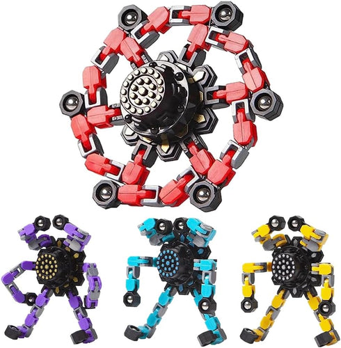 GOMLIN. Transformable Fidget Spinners, 4 Pcs for Kids and Adults, Stress Relief,Sensory Toys for Boys and Girls Fingertip Gyros for ADHD Autism fo...