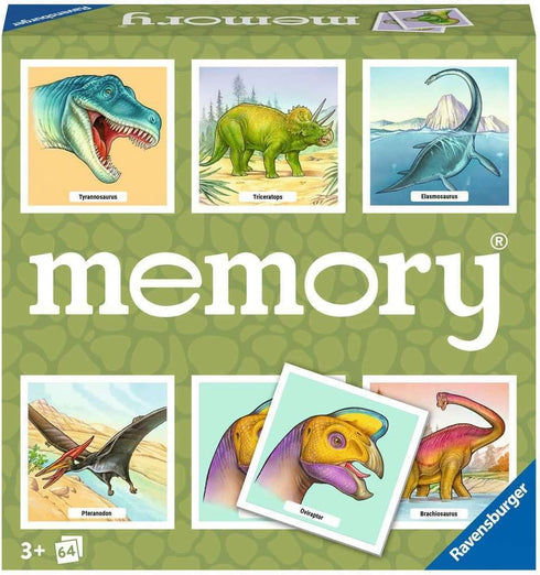 Ravensburger Dinosaur Memory Game – Fun & Fast Brain Teaser for Kids 3+ | Vibrant Dinosaur Images | Easy to Learn for Birthdays and Holidays | Qua...