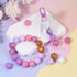 Beadthoven 80pcs 15mm Purple Silicone Beads 8 Colors Silicone Beads for Keychain Making DIY Necklace Bracelet Beads Set Bulk Round Ball Round Rubb...