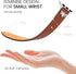 JR.DM Slim Leather-Bands Compatible with Apple Watch Band 38mm 40mm 41mm 42mm 44mm 45mm 49mm, Top Genuine Leather Band with Charms, Feminine Desig...