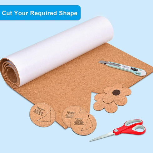 3mm Self-Adhesive Cork Board Roll, 1/8" Thick Cork Boards for Walls, 40 x 120cm/ 47"x16" Cork Board Roll for Office, Home, School(3mm, 40x120cm)...