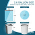 JOYEUX 2.6 Gallon Small Trash Bags, No-Tearing Drawstring Mini Garbage Bags for Bathroom Kitchen, Beachside Breeze Scent, 66 Count...