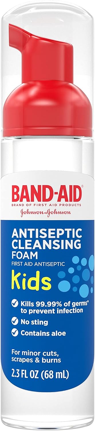 Band-Aid Brand First Aid Antiseptic Cleansing Foam for Kids, 2.3 fl. Oz...
