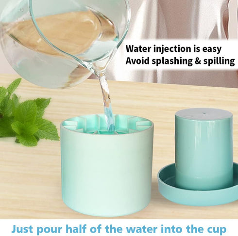 3D Cylinder Ice Cube Ice Bucket Mold Mold Ice Cube Trays Press-Type Easy-Release Ice Maker 60 pcs 3D Cube Ice Easy-Release Ice Cup Small Size Blue...