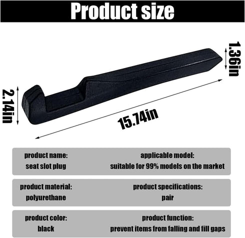 2PCS Car Seat Gap Filler, Universal Fit Car Seat Gap Plug Between Seat and Console, Car Accessories Interior Console Stop Cellphone, Wallet, Keys,...