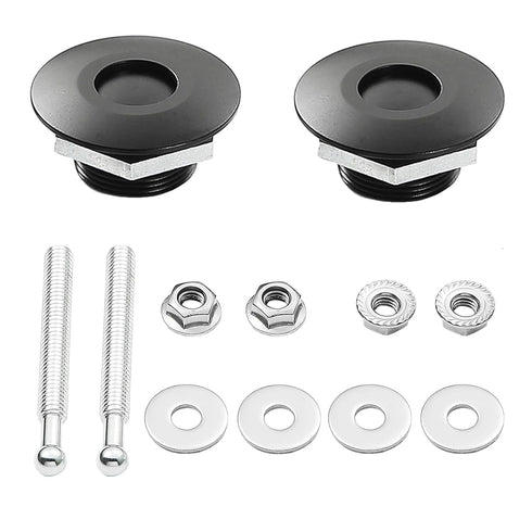 STETION Quick Release Latch License Plate Lock Clip 1.25" Diameter Aluminum Alloy Car Hood Pins Lock Clip Kit for Bumper Hood License Plate (2 Pac...