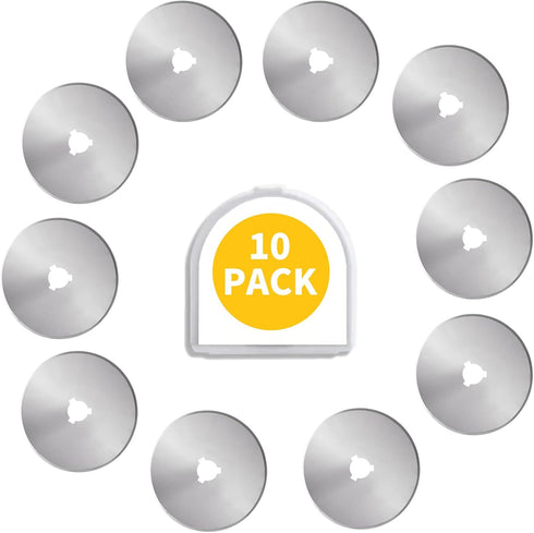 60mm Rotary Cutter Blades - 10 Pack Replacement Blades - Sharper Blades Have Better Cutting Effect, Great for Sewing, Quilting Supplies, Fabric an...
