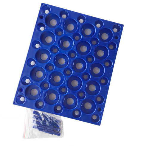 50 Well Orange ?Blue Centrifuge Tube Rack for 10ml/15ml/50ml(Two Packs) (Orange/Blue)...