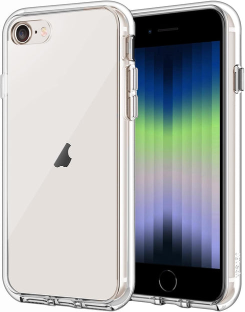 JETech Case for iPhone SE 3/2 (2022/2020 Edition), 4.7-Inch, Non-Yellowing Shockproof Phone Bumper Cover, Anti-Scratch Clear Back (Clear)...