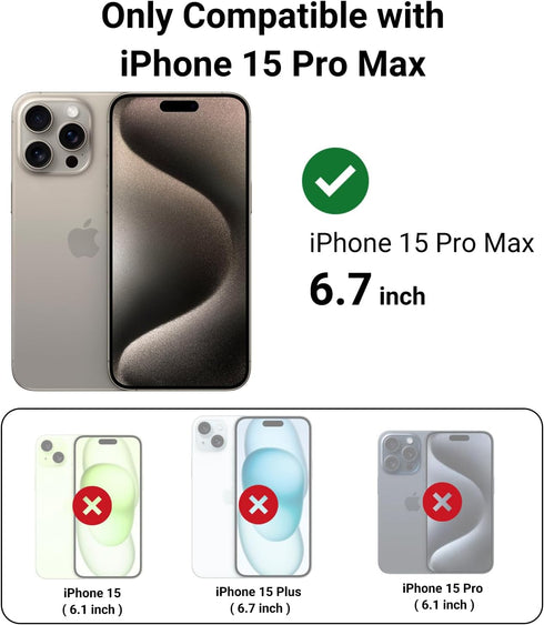 JINTONG 5 Pack Tempered Glass Screen Protector for iPhone 15 Pro Max (6.7 Inch) Tempered-Glass Film with Bubble Free Easy Installation Tool, Scrat...