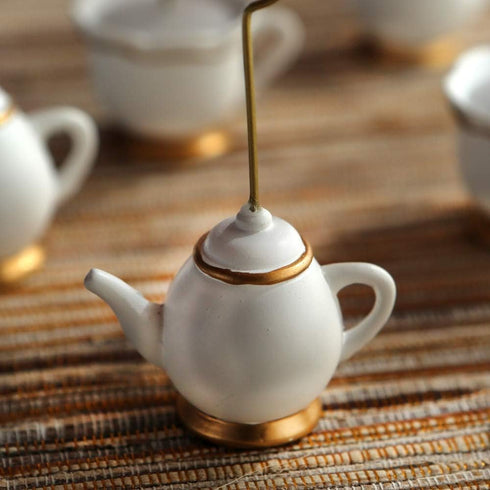 Kate Aspen, Place Card Holders, Tea Time Whimsy, Teapot and Teacup, Place Cards Included, Set of 6,Pink...