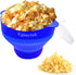 The Original Microwave Popcorn Popper, Silicone Popcorn Maker Collapsible Bowl BPA -Free, Hot Air Popcorn Maker, No Oil Required?Red an Blue...
